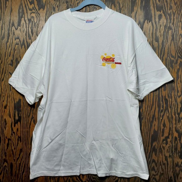 Vintage Coca-Cola 2002 Summer Time Short Sleeve T-Shirt Size XL White - Picture 1 of 7